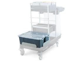 Moppbox 2x MK3, blau, mit Halterung zu Reinigungswagen SM-3