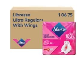 Libresse Damenbinden Ultra Regular+, mit Flügel, ohne Duftstoff
