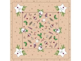 Nappe Airlaid, 80 x 80 cm, pli 1/8, BONHOMME DE NEIGE