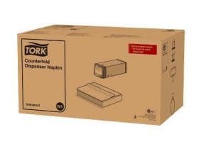 Tovaglioli dispenser piegati in due, 1 velo, 30 x 33 cm, goffrati, bianchi