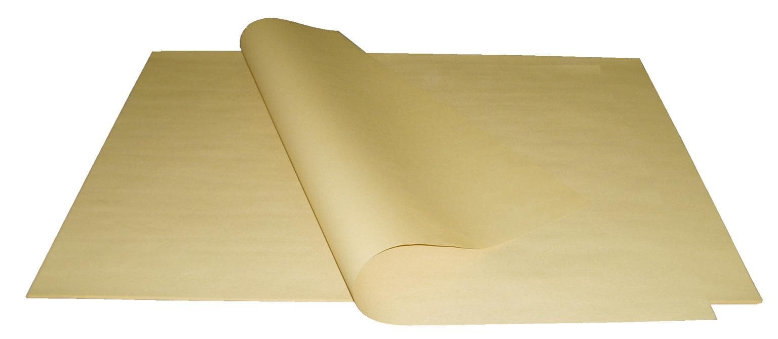 Natronkraft brun 110 g/m², 90 x 126 cm plat, une face lisse, rayé