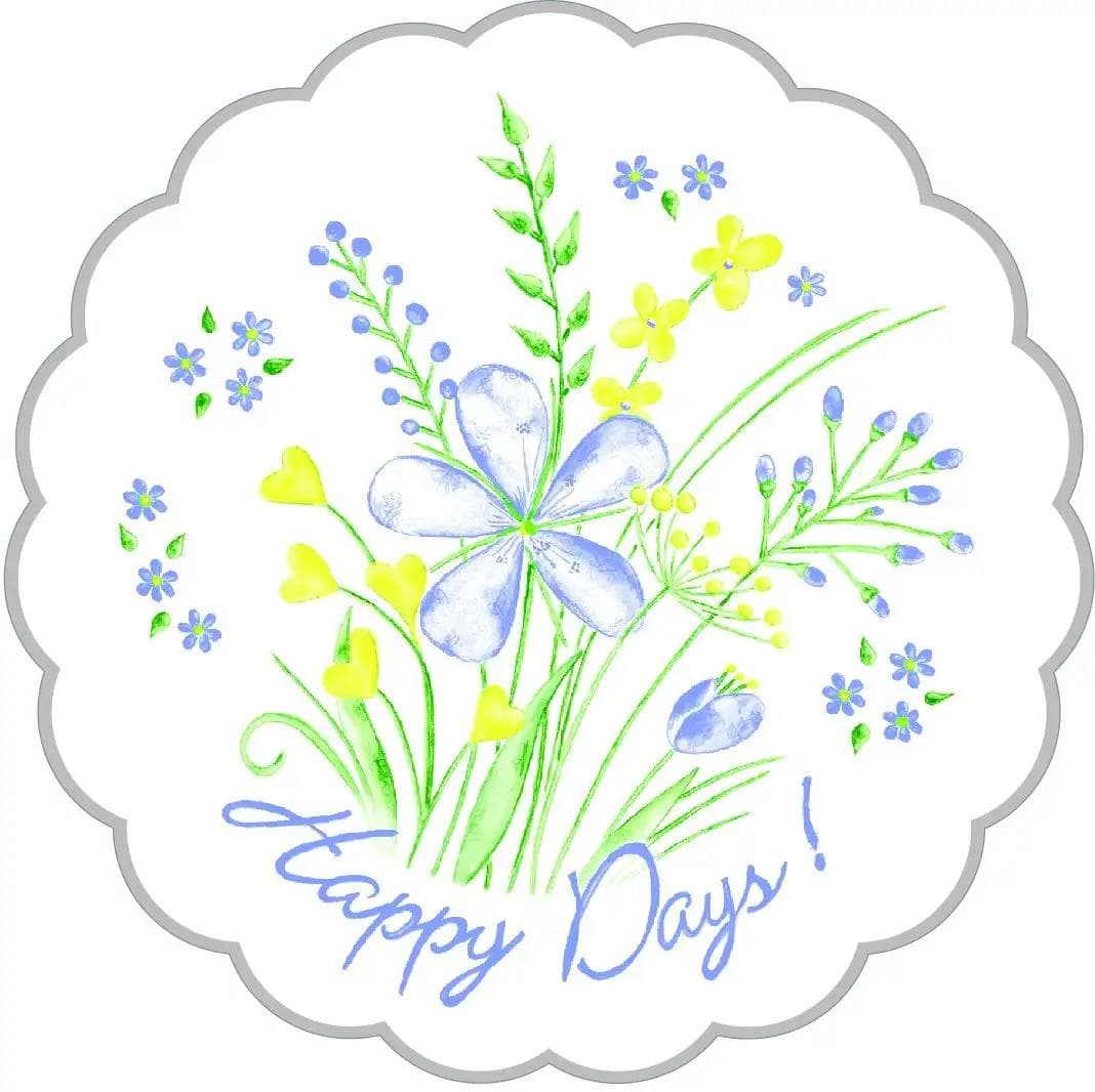 Centrino in tessuto 9 veli, 90 mm Happy Days