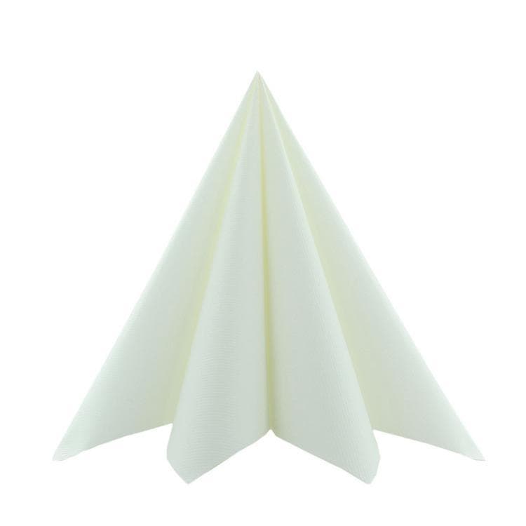 Serviettes en papier en cellulose, 48 x 48 cm, pliage 1/4, blanc "Basic"