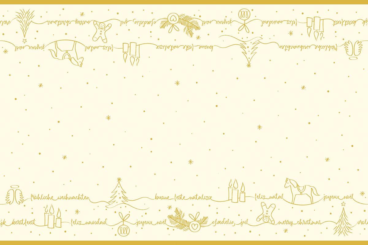 Chemin de table Airlaid, 40 cm x 24 m, "Ravin" champagne-doré