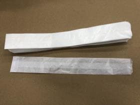 Sacchetto piatto dentellato in pergamina 40 gm2, 50 x 380 mm + pretagliato,