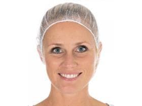 Capuche "Honeycomb" en nylon, structure en nid d'abeille, ø 60 cm, blanche, respirante,