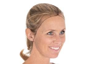Filets à cheveux, en polyamide/nylon, marron, ø 55 cm, grosse maille, élastique