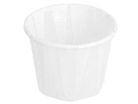 Gobelet d'essai en substitut de parchemin blanchi 22 ml, ø 38/26 mm, H: 28 mm, résistant à la graisse