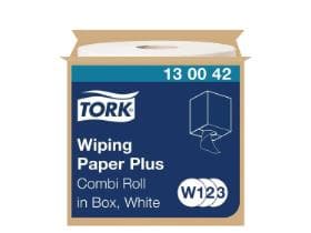 Putztuchrollen Tork Advanced 420 Performance, Hybrid hochweiss, 2-lagig