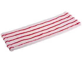 Tasca per mocio a strappo Ridge, 40 cm, fibra morbida in microfibra, a righe rosse.