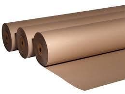 Emballage cellulose 270 gm2, 75 cm, 74 mètres linéaires marron, 55,5 m2, avec manchon avec bouchon en bois
