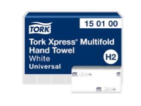 Asciugamani pieghevoli Tork Xpress Universal, in tissue a 1 strato, 25,5 x 19,6 cm.
