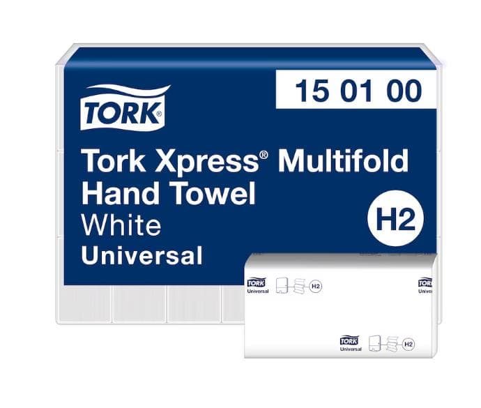 Asciugamani pieghevoli Tork Xpress Universal, in tissue a 1 strato, 25,5 x 19,6 cm.