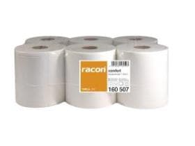 Rouleaux d'essuie-tout Racon, cellulose, 1 pli 20 cm x 320 lfm, non perforés, largeur intérieure.