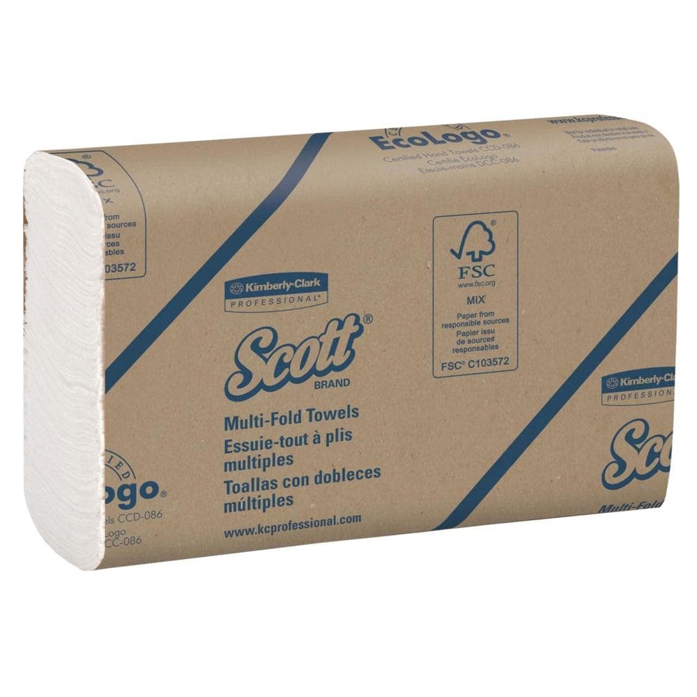 Asciugamani pieghevoli SCOTT, Multifold 23,5 x 23,0 cm, monofacciale, Airflex bianco
