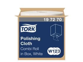 Putztuchrollen Tork Premium 909, Vliesstoff weiss, 1-lagig, 32 x 38 cm,