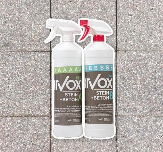 Nettoyant spécial Arvox Pro Pierre+Béton Nettoyant 2 composants (2 x 1 litre)