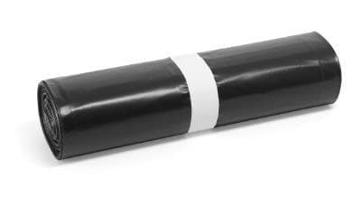 Sacchi per rifiuti in LDPE, 70 my 630/600 x 1.350 mm, neri opachi