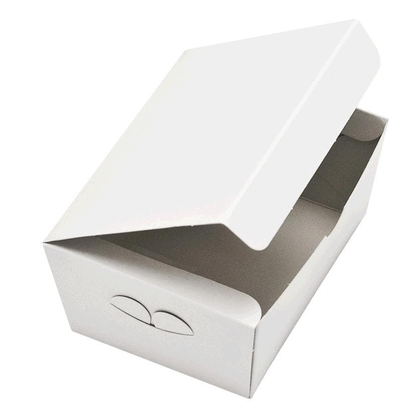 Cestino con coperchio 15,5 x 11 x 7 cm, bianco
