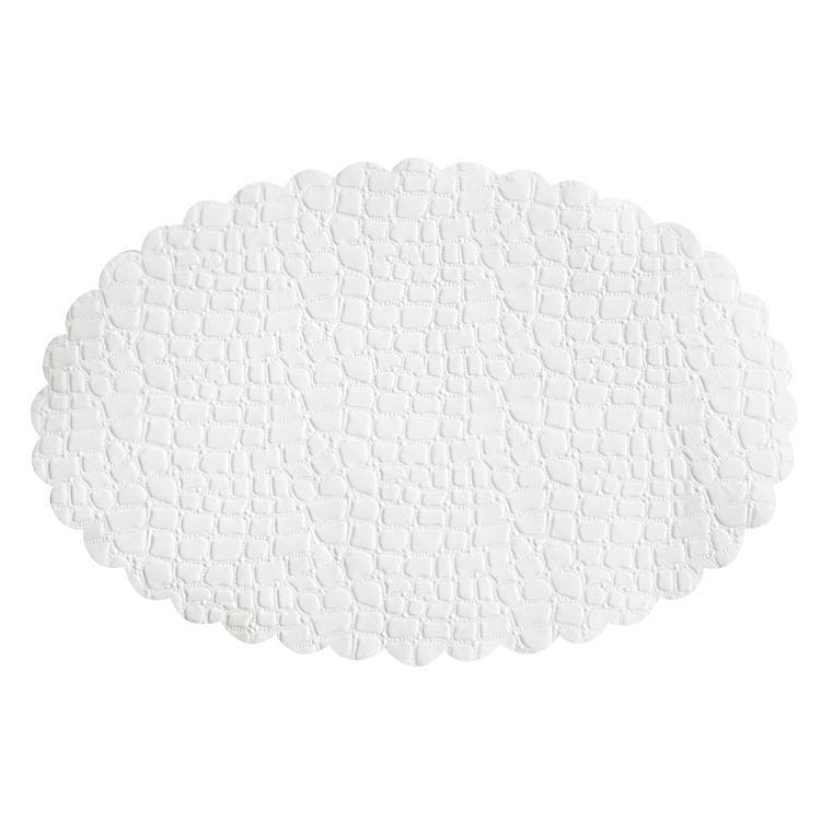 Carta coccodrillo 50 g/m², rettangolare 13 x 22 cm, bianca, con bordo dritto