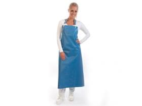 Tablier à bavette en nitrile, 500 my, 120 x 90 cm, bleu, nitrile/caoutchouc, Strong