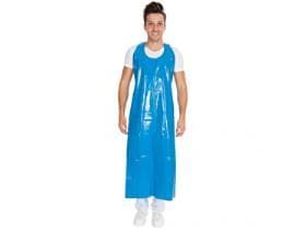 Tablier bavette en TPU, environ 160 my, 115 x 90 cm, bleu, imperméable, surface lisse