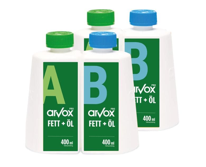 Nettoyant spécial Arvox Pro graisse + huile 2 recharges (4 x 0,4 litres)
