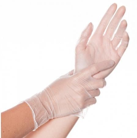 Gants Vinyle "IDEAL" taille L non poudrés, blancs, 24 cm