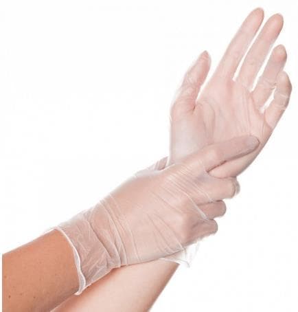 Gants Vinyle "IDEAL" taille M blancs, non poudrés