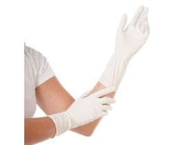 Guanti in nitrile SAFE LONG LIGHT bianchi, senza polvere, taglia L, lunghezza 30 cm