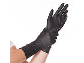 Gants en nitrile "SAFE Long" noirs, taille L, qualité supérieure, 30 cm
