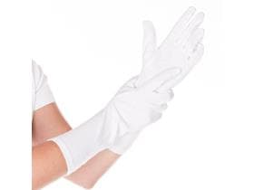 Guanti di cotone Blanc Extra Long, misto cotone, bianchi, sbiancati.