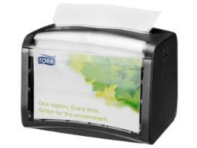 Dispenser da tavolo Tork Xpressnap, plastica, nero, 155 (A) x 201 (L) x 150 (P) mm