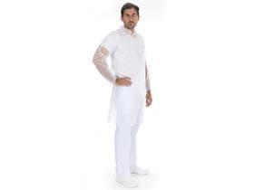 Camice visitatore in pile PP 30gm2, taglia XXXL bianco, lungo 110 cm, traspirante,