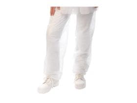 Pantaloni in pile PP di alta qualità, bianchi, taglia L, lunghezza: 120 cm, circonferenza: 112 cm