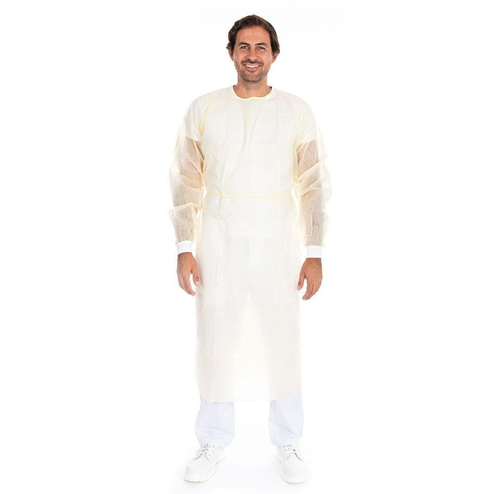 Cappotto con laccetto al collo, pile PP XL con rivestimento parziale in PE, giallo,