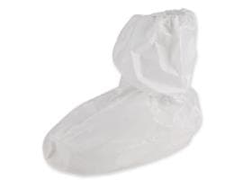 Couvre-chaussures, blanc, en PP, revêtement PE, longueur : 34 cm,