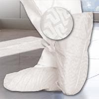 Surchaussures en polaire PP, blanches, taille unique longueur 40 cm,