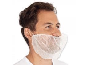 Protège-barbe en polaire PP, taille universelle, blanc