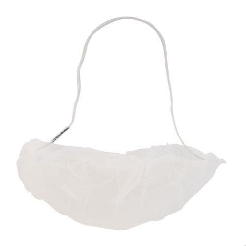 Protège-barbe détectable en micromesh, blanc, 46 x 20 cm