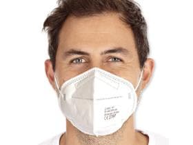 Masque respiratoire, FFP2 sans valve, polaire PP de haute qualité, blanc,