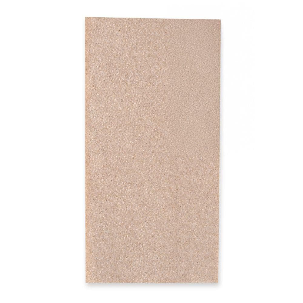 Tovaglioli eco marroni 1 velo, 33 x 33 cm, piegati 1/8, non stampati