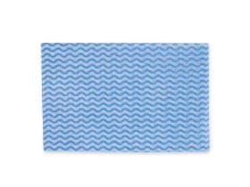 Chiffons de nettoyage, bleus, environ 40 g/m², 51 x 37 cm, perforés, non tissés en viscose