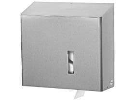 Distributore di carta igienica in acciaio inox, per 4 rotoli, L 377 x A 350 x P 133 mm