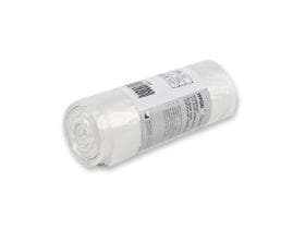 Sacs poubelle avec poignée, 50 L, HDPE, transparent, environ 15 microns, longueur : 72 cm,