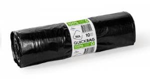 Sacco spazzatura Quick-Bag 110Lt. Riciclaggio 720 x 1000 + 50 mm, con coulisse, singolo,