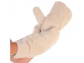 Mitaines de protection thermique, tissu éponge, coton, taille unique ; longueur : 31 cm