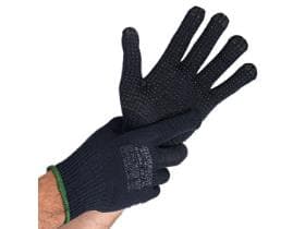 Gants en coton mélangé Blue Pearl avec picots en PVC bleu à l'intérieur