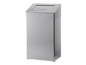 Contenitore per rifiuti SanTral ABU 50 E, in acciaio inossidabile da 50 litri, con chiusura automatica.