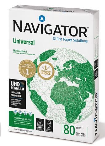 Navigator Universal, A4, 80 g/m² blanc brillant, sans bois, FSC-Mix 70%
